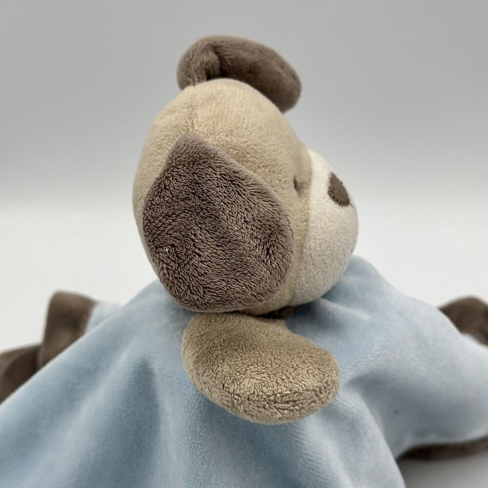 Carters Puppy Dog "I Love You" Lovey Rattle Security Blanket Blue Plush - Picture 4 of 12